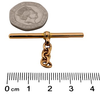 9ct Gold 3.6g T-Bar Pendant